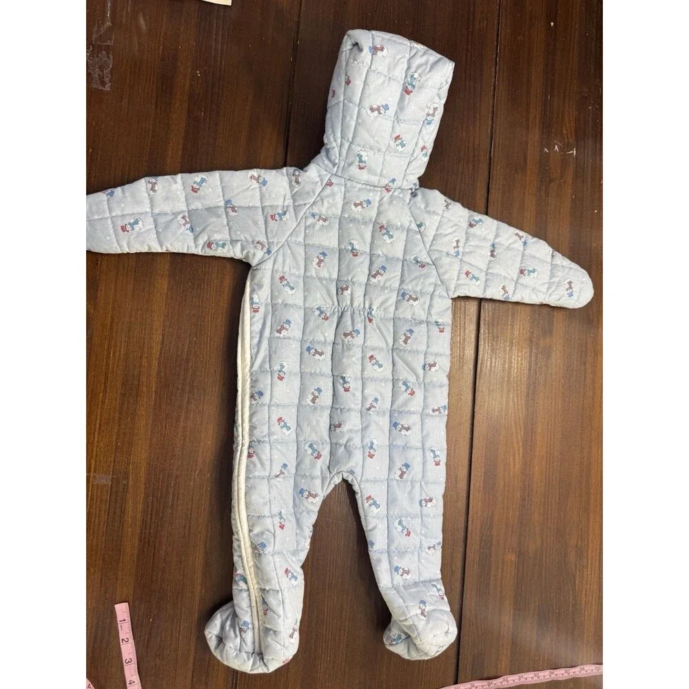 Vintage Carter's Baby Quilted Snow Suit 21-26 LBS Snowman